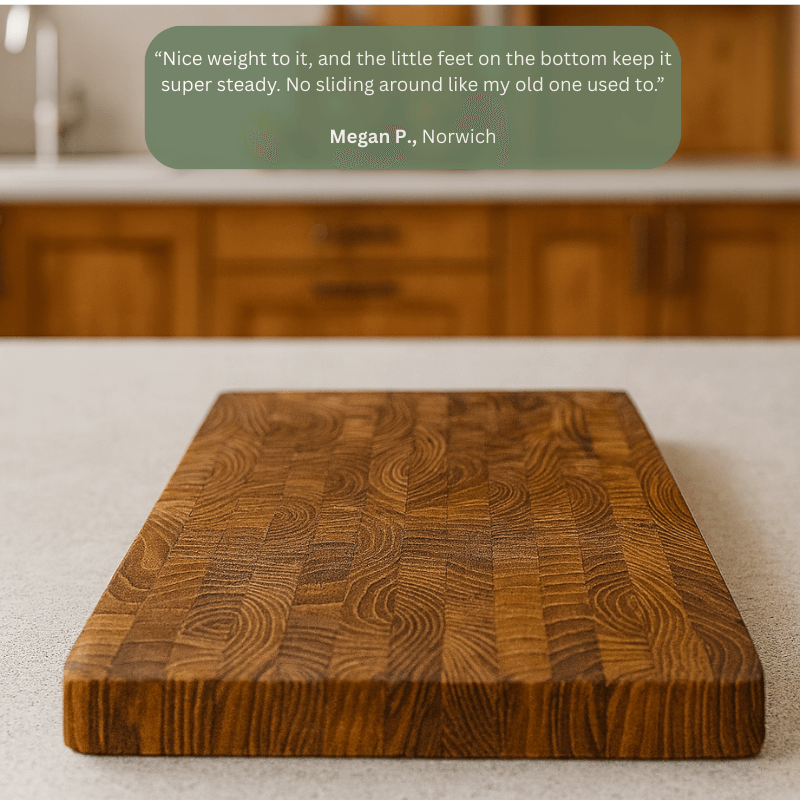 PurePrep™ Premium Teak Wood Chopping Board | Naturally Antibacterial & Knife-Friendly