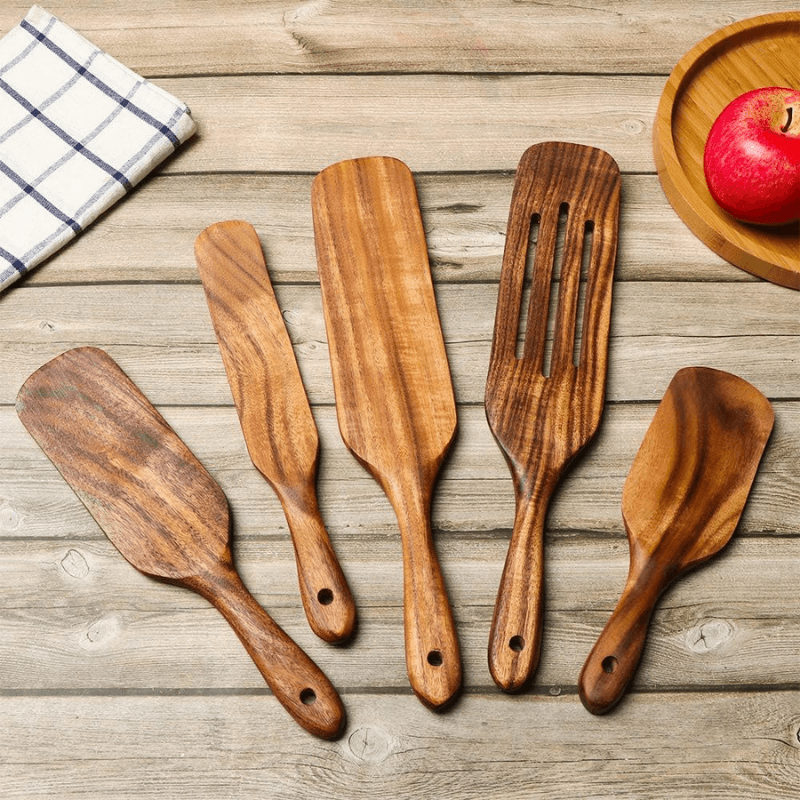 PurePrep™ Premium Natural Wooden Spurtle Set