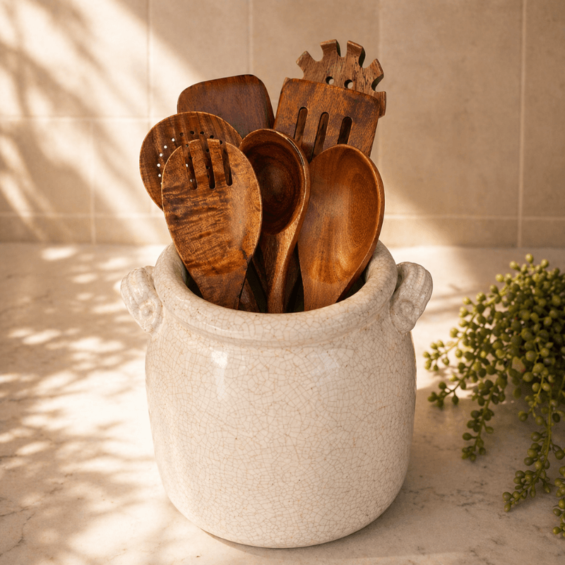 PurePrep™ Teak Utensils | 7-Piece Non-Toxic Kitchen Set