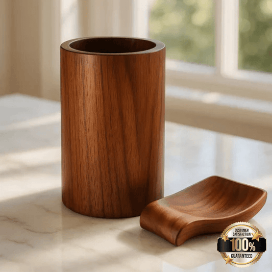 PurePrep™ Teak Wood Utensil Holder & Spoon Rest Set