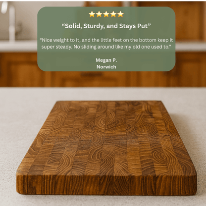 PurePrep™ Premium Teak Wood Chopping Board | Naturally Antibacterial & Knife-Friendly