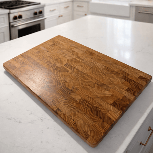 PurePrep™ Premium Teak Wood Chopping Board | Naturally Antibacterial & Knife-Friendly