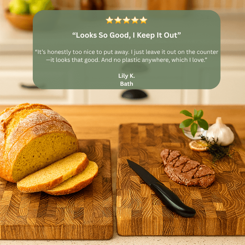 PurePrep™ Premium Teak Wood Chopping Board | Naturally Antibacterial & Knife-Friendly