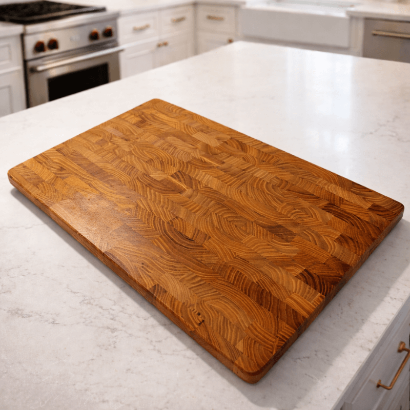 PurePrep™ Premium Teak Wood Chopping Board | Naturally Antibacterial & Knife-Friendly