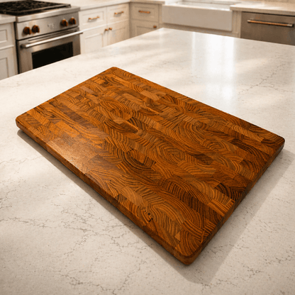 PurePrep™ Premium Teak Wood Chopping Board | Naturally Antibacterial & Knife-Friendly